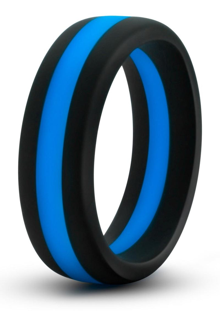 Performance Silicone Go Pro Cock Ring - Black/Blue/Multicolor
