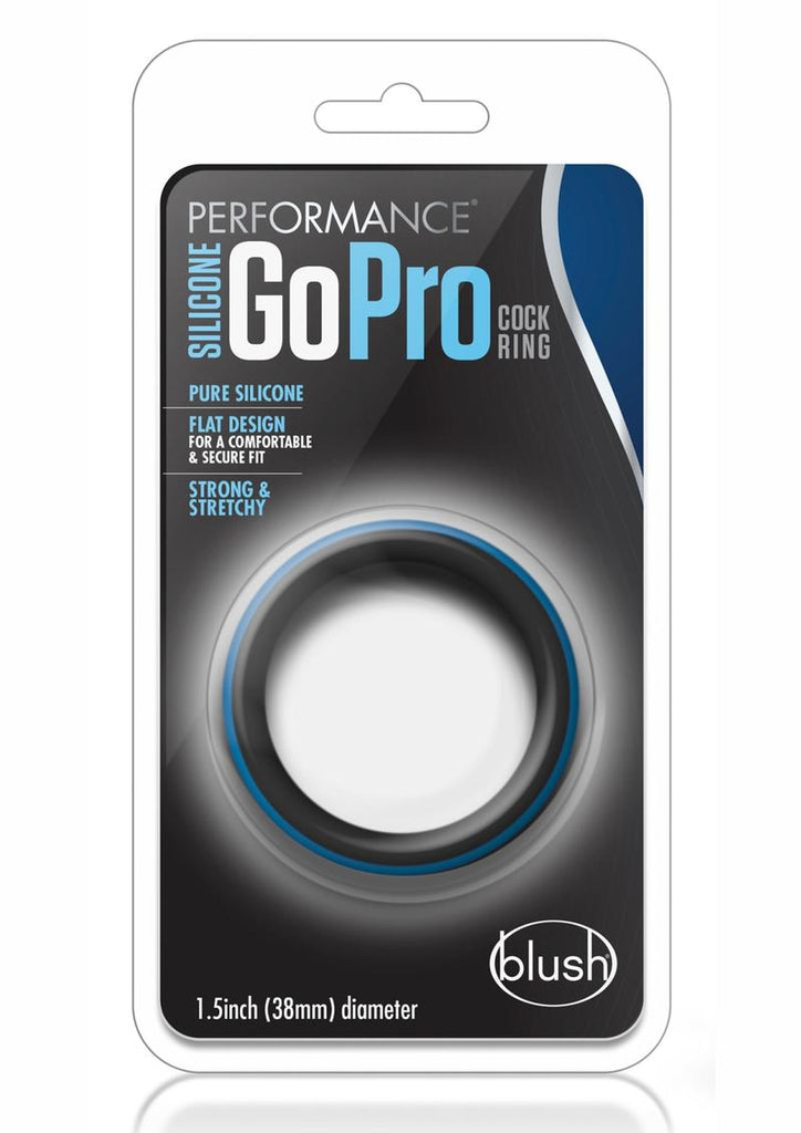 Performance Silicone Go Pro Cock Ring - Black/Blue/Multicolor