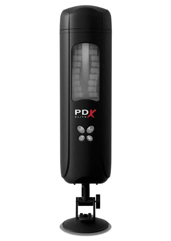 Pipedream Extreme Elite Rechargeable Ultimate Milker Masturbator - Pussy - Black/Clear