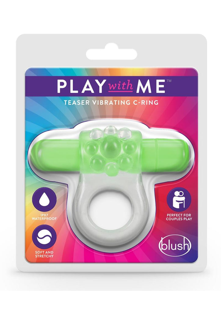 Play with Me Bull Vibrating Cock Ring - Green