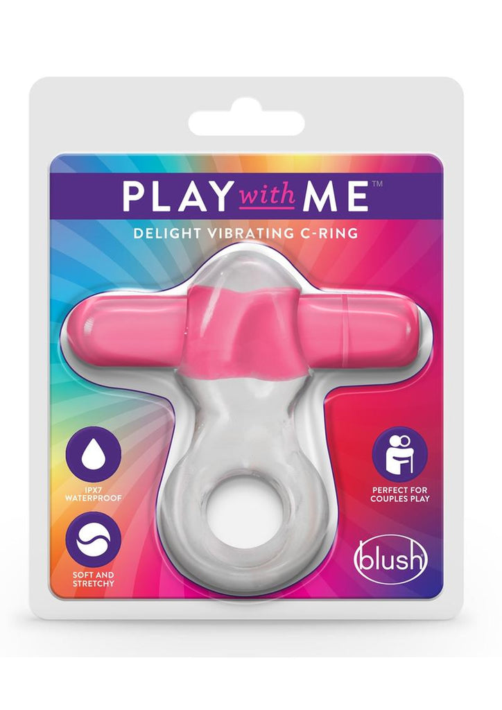 Play with Me Bull Vibrating Cock Ring - Pink