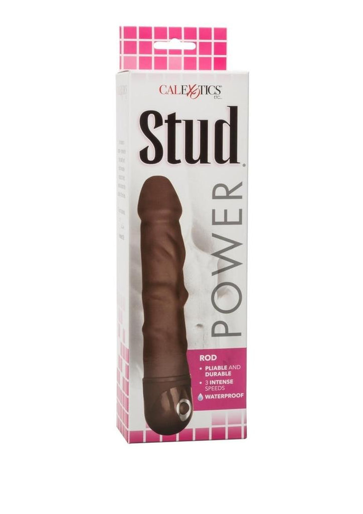Power Stud Rod Vibrating Dildo - Brown/Chocolate
