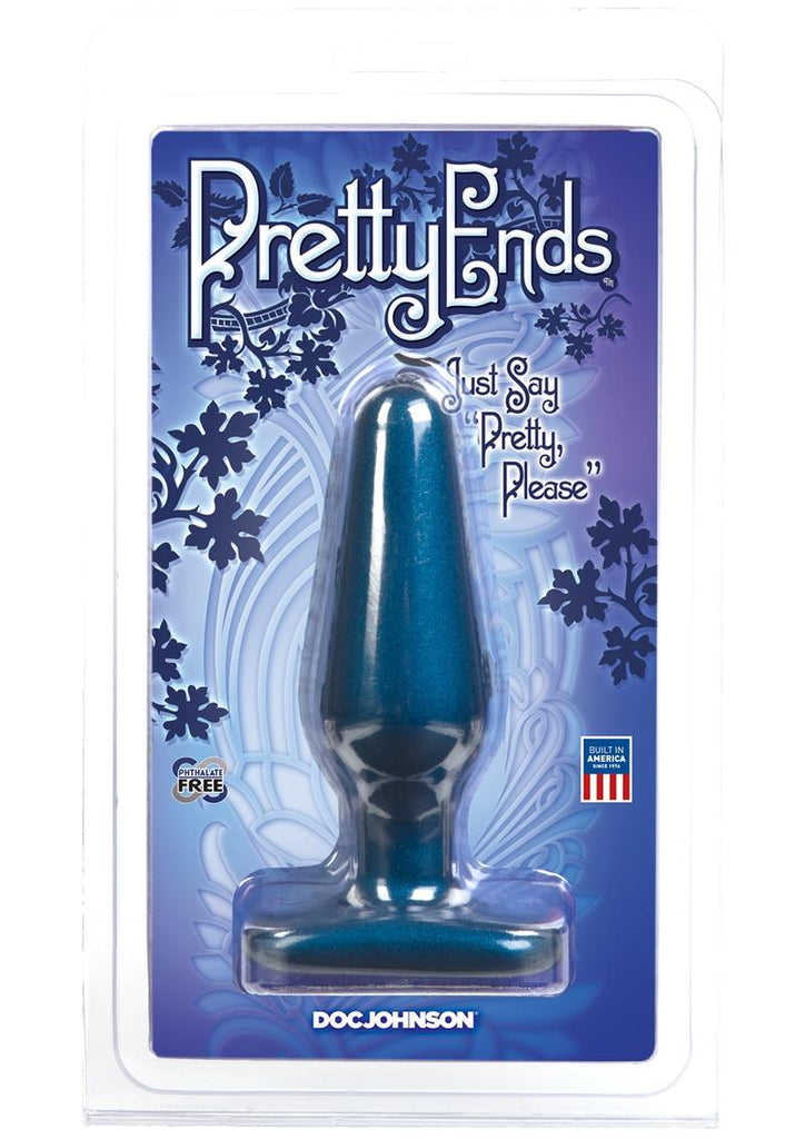 Pretty Ends - Medium Anal Plug - Blue/Iridescent Blue