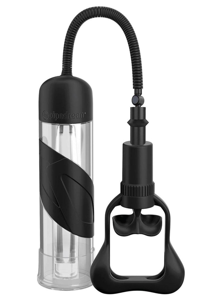 Pump Worx Blow 'N Grow Penis Pump with Suction Sleeve - Black/Clear