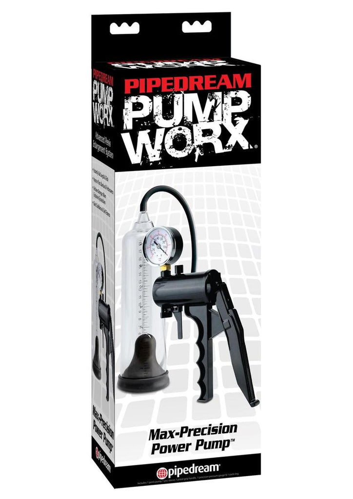 Pump Worx Max Precision Power Penis Pump - Black/Clear