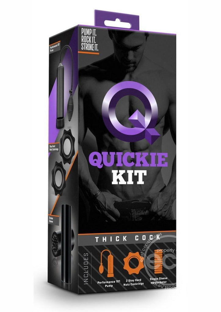 Quickie Kit Thick Cock Penis Pump - Black