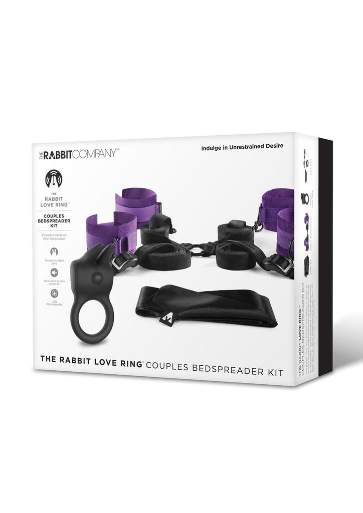 Rabbit Love Ring Couples Bedspreader Kit - Black/Purple