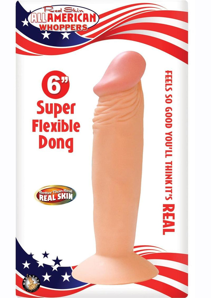 Real Skin All American Whoppers Dildo - Flesh/Vanilla - 6in