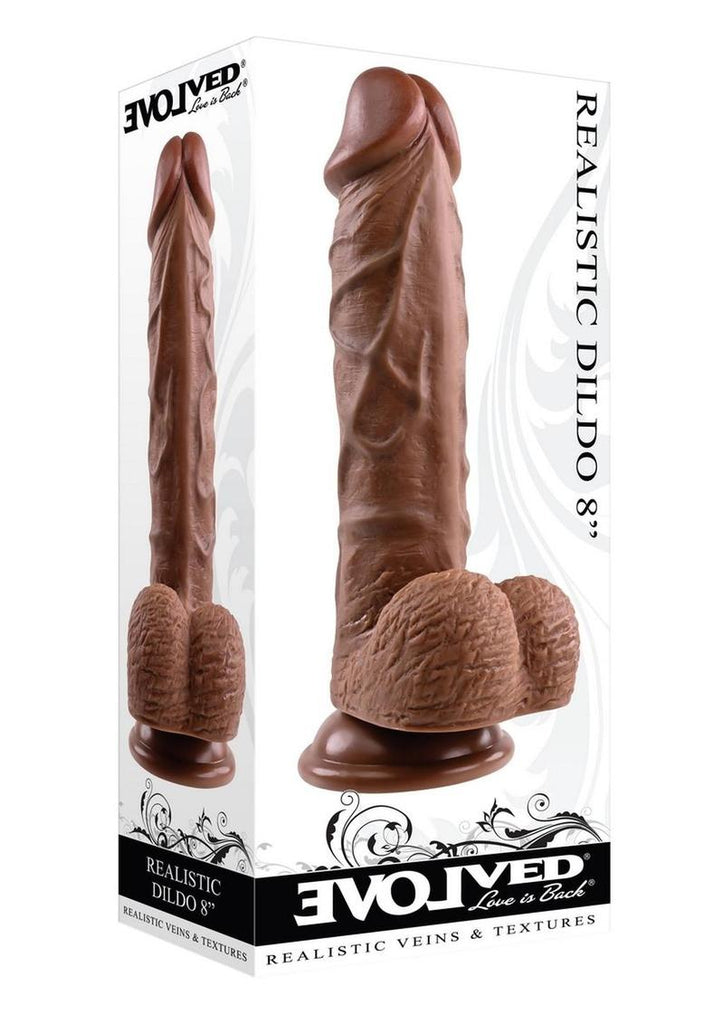 Realistic Dildo - Chocolate - 8in