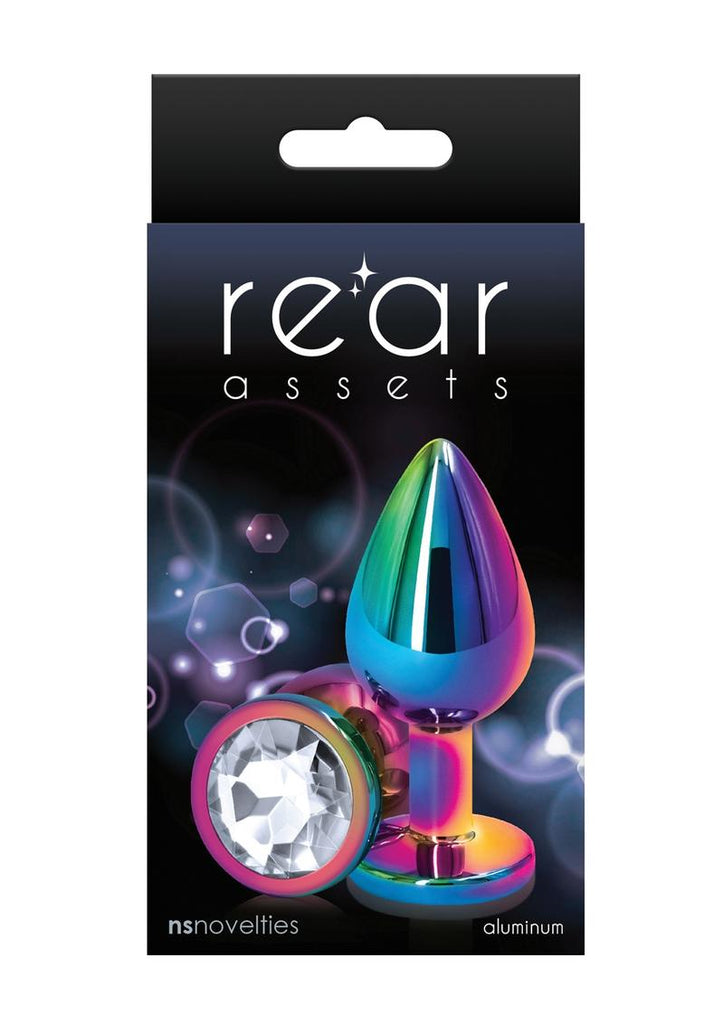 Rear Assets Multicolor Anal Plug - Clear - Medium/Small