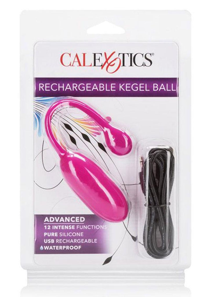 Rechargeable Kegel Ball USB Recharge Silicone Ball Waterproof - Pink - 3in