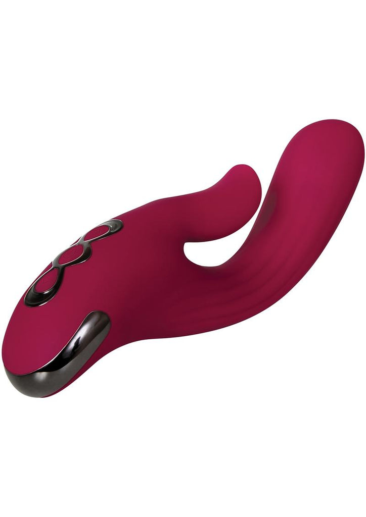 Red Dream Rechargeable Silicone Vibrator - Burgundy/Red