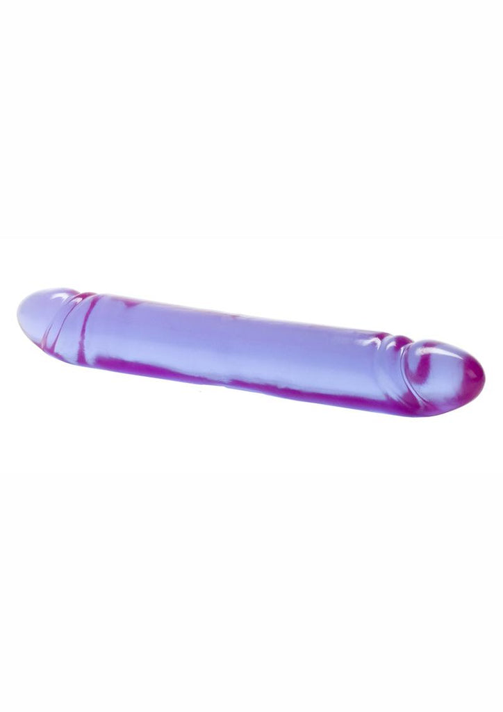 Reflective Gel Smooth Double Dildo - Purple - 12in