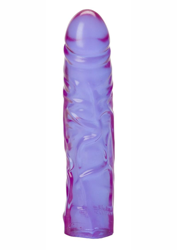 Reflective Gel Veined Chubby Dildo - Purple - 8.5in