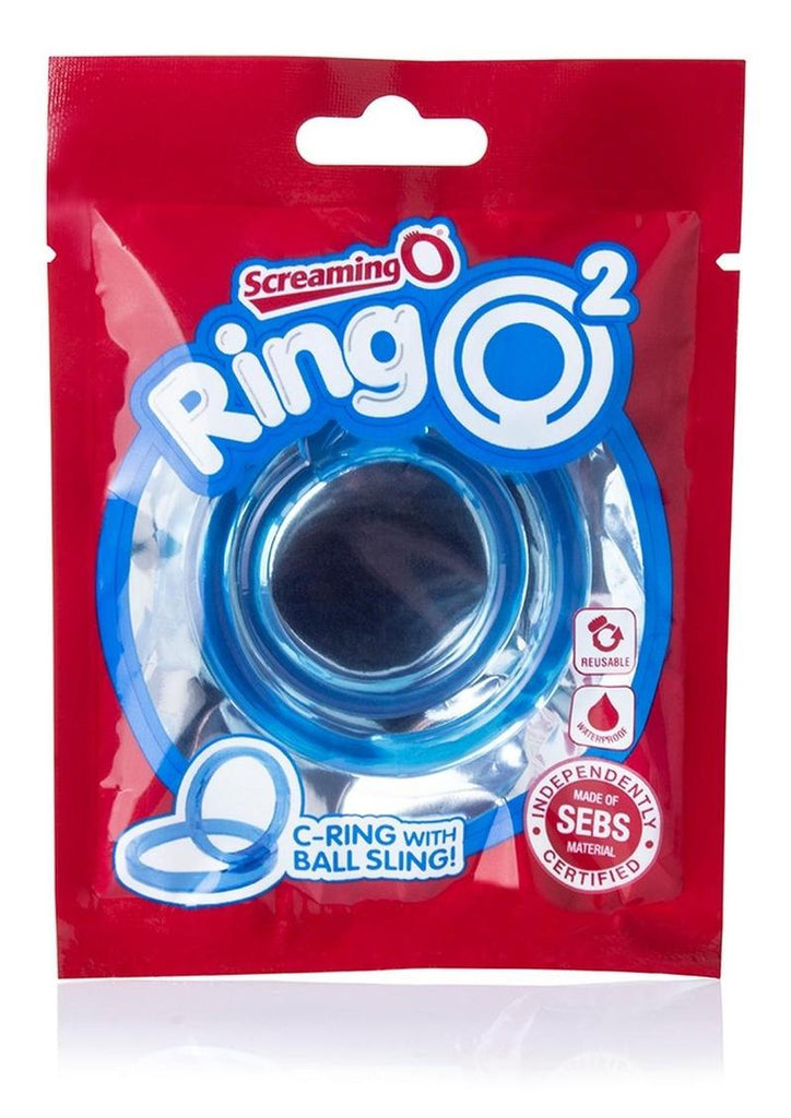 Ringo 2 Stretchy Cock Ring with Testicle Sling - Blue