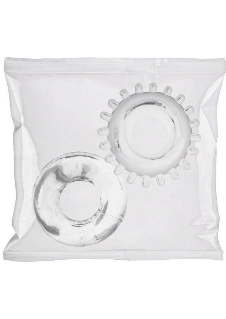 Rock Solid Cock Ring Set 2-Pack Bulk Refill - Clear - 50 Piece
