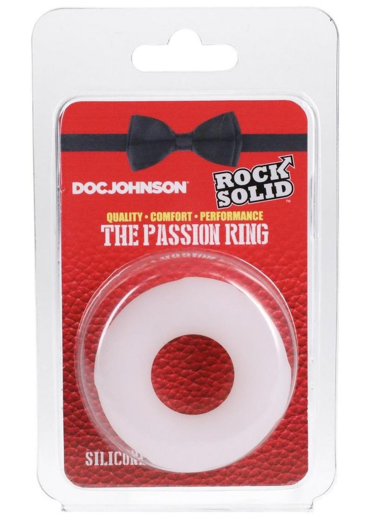 Rock Solid Passion Ring Silicone Cock Ring Holiday Edition - Frost/White