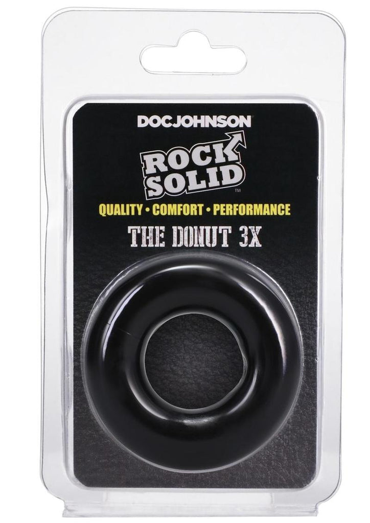 Rock Solid The 3x Donut Cock Ring - Black - 3XLarge