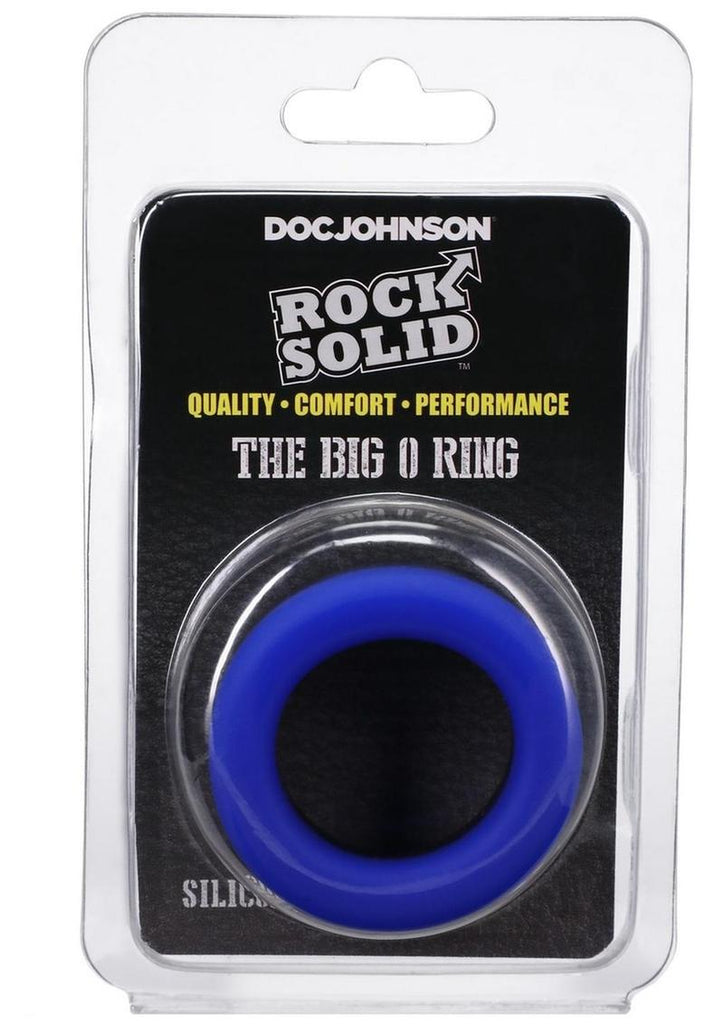 Rock Solid The Big O Silicone Cock Ring - Black/Blue