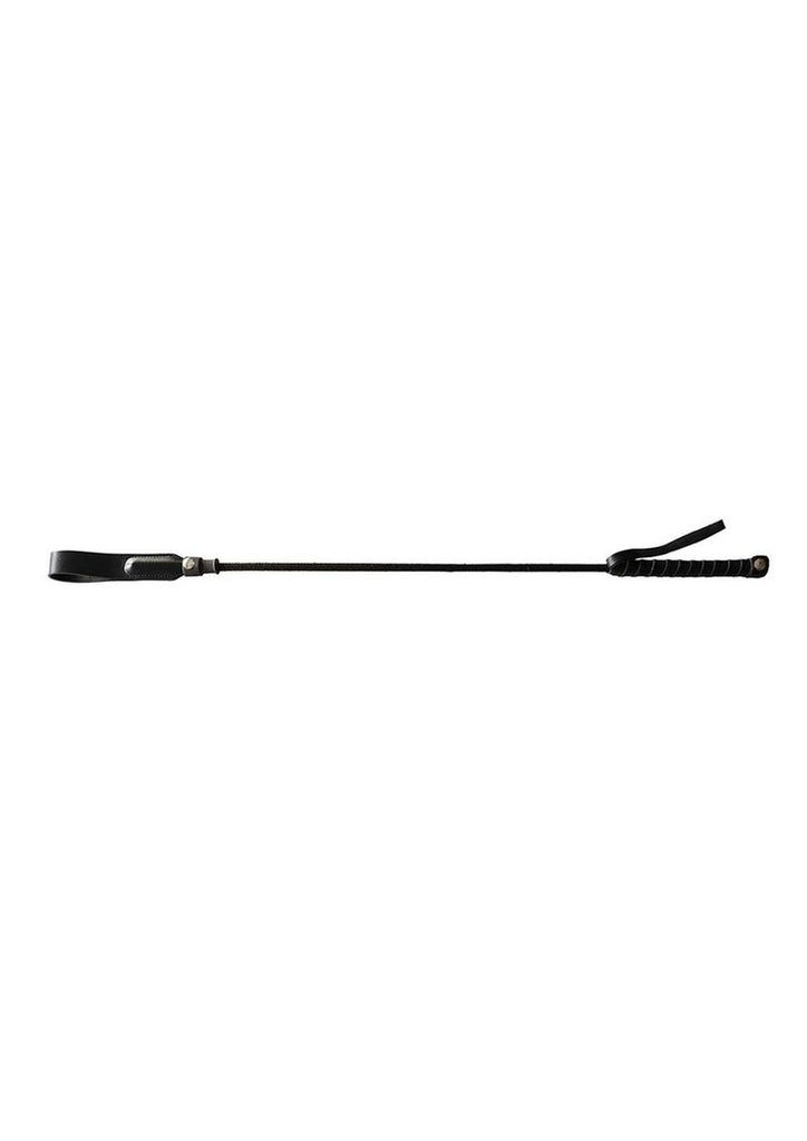 Rouge Fifty Times Hotter Long Riding Crop Slim Tip - Black - 24in