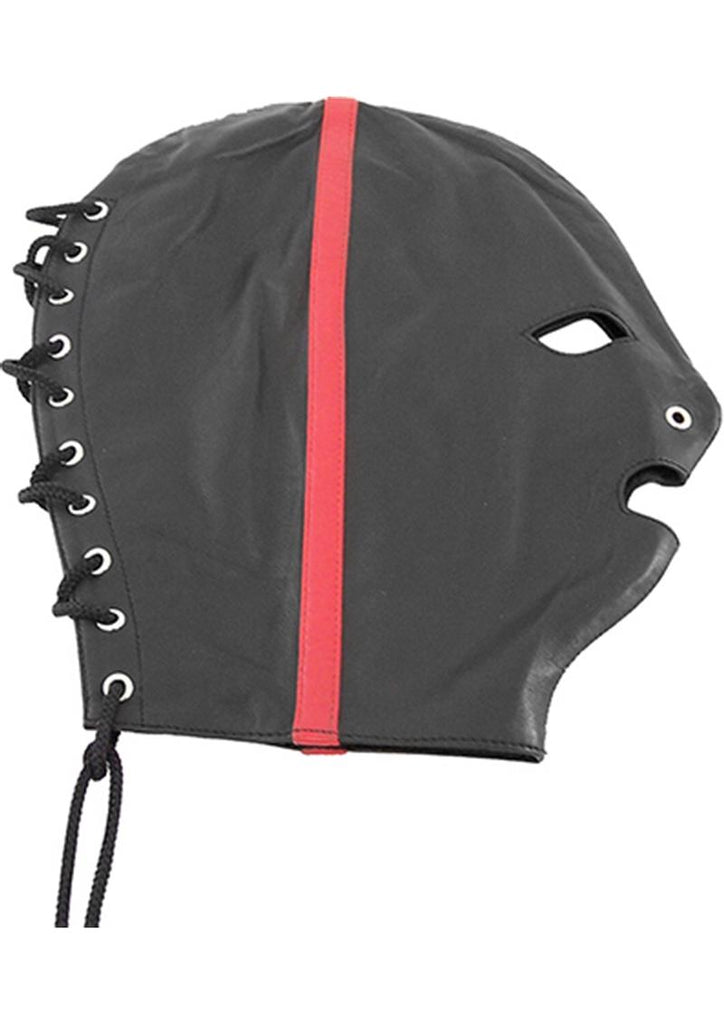 Rouge Leather Mask - Black/Red
