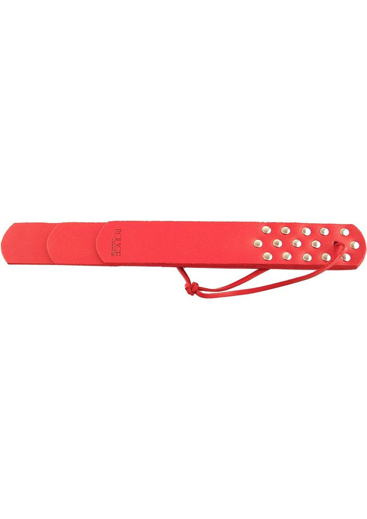 Rouge Leather Three Flap Paddle - Red