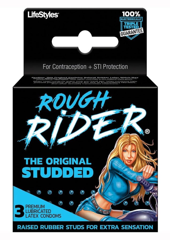 Rough Rider Original Studded 3's Condoms Latex
