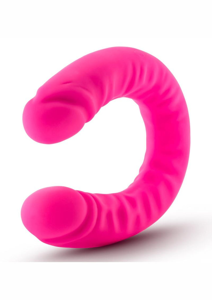 Ruse Silicone Slim Double Dong Dildo - Hot Pink/Pink - 18in