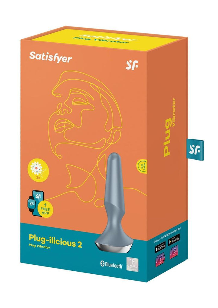 Satisfyer Plug-Ilicious 2 Silicone Vibrating Anal Plug - Ice - Blue