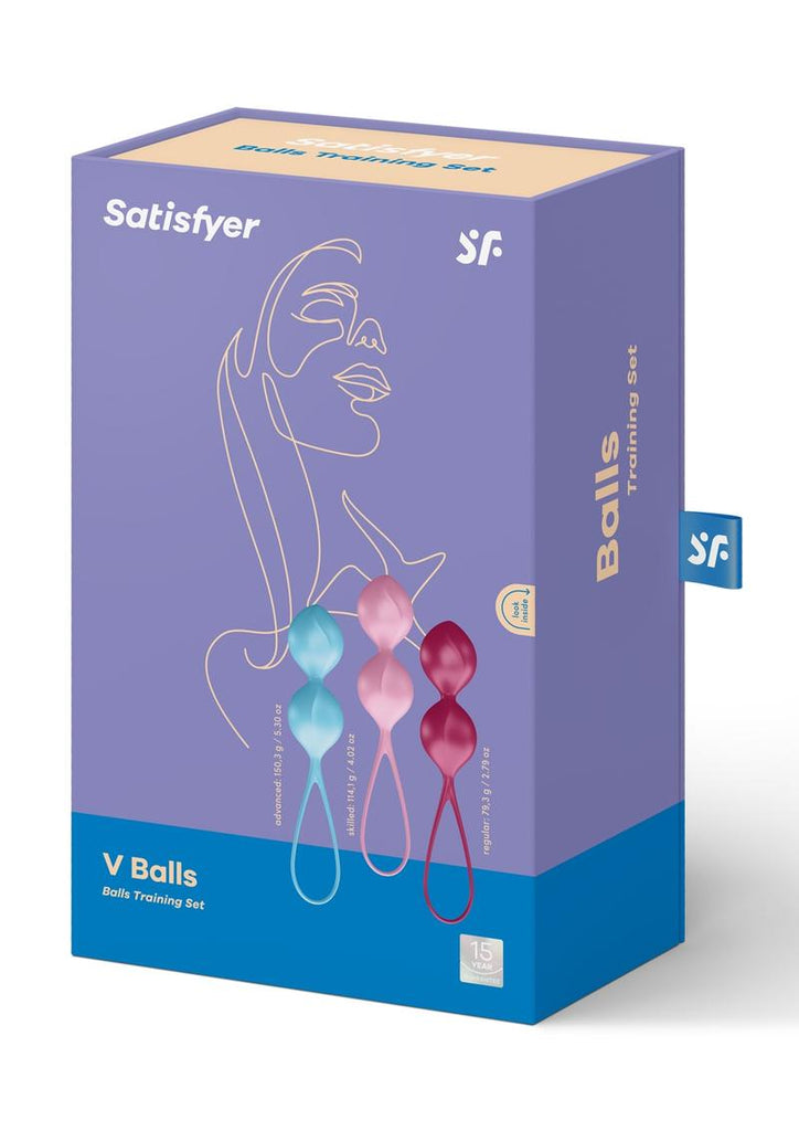 Satisfyer V Balls Set Of 3 Clitoral Stimulation - Assorted Colors - Large
