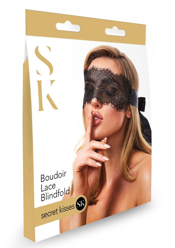 Secret Kisses - Lace Blindfold - Black