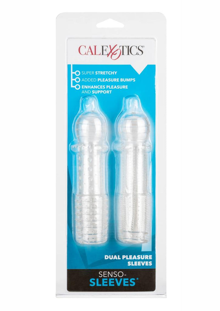 Senso Dual Pleasure Penis Sleeve - Clear - 2 Pack