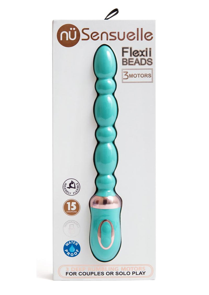 Sensuelle Flexii Beads Silicone Rechargeable Probe - Blue/Electric Blue