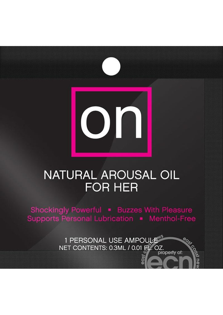 Sensuva On Natural Arousal Oil For Her .3ml Fishbowl - 75 Per Bowl