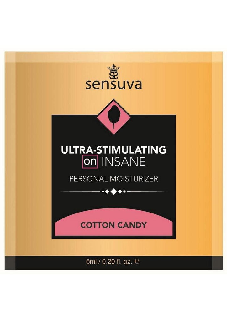Sensuva Ultra Stimulating On Insane Cotton Candy Flavored Lubricant Foil - 6ml