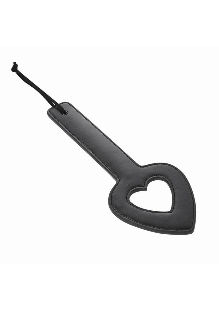 Sex and Mischief Shadow Heart Paddle - Black - 11.5in