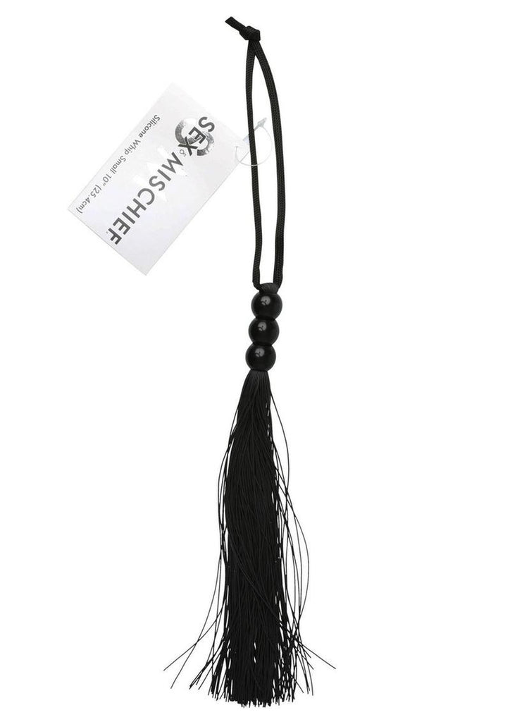 Sex and Mischief Small Rubber Whip - Black - 10in