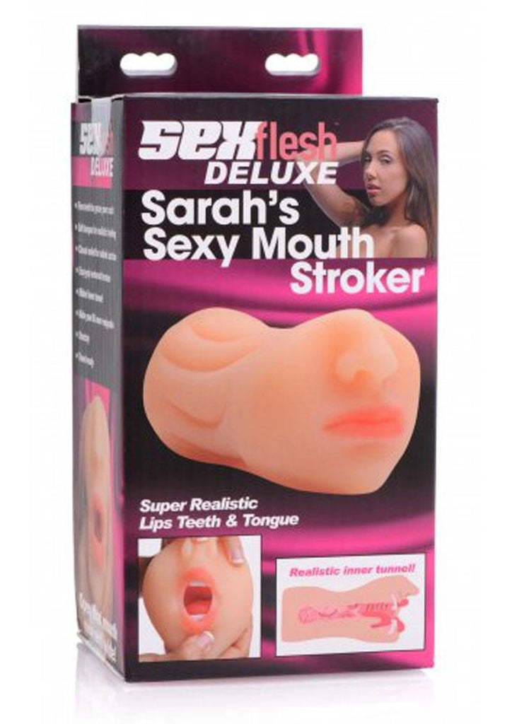 Sexflesh Sarah's Sexy Mouth Stroker - Flesh
