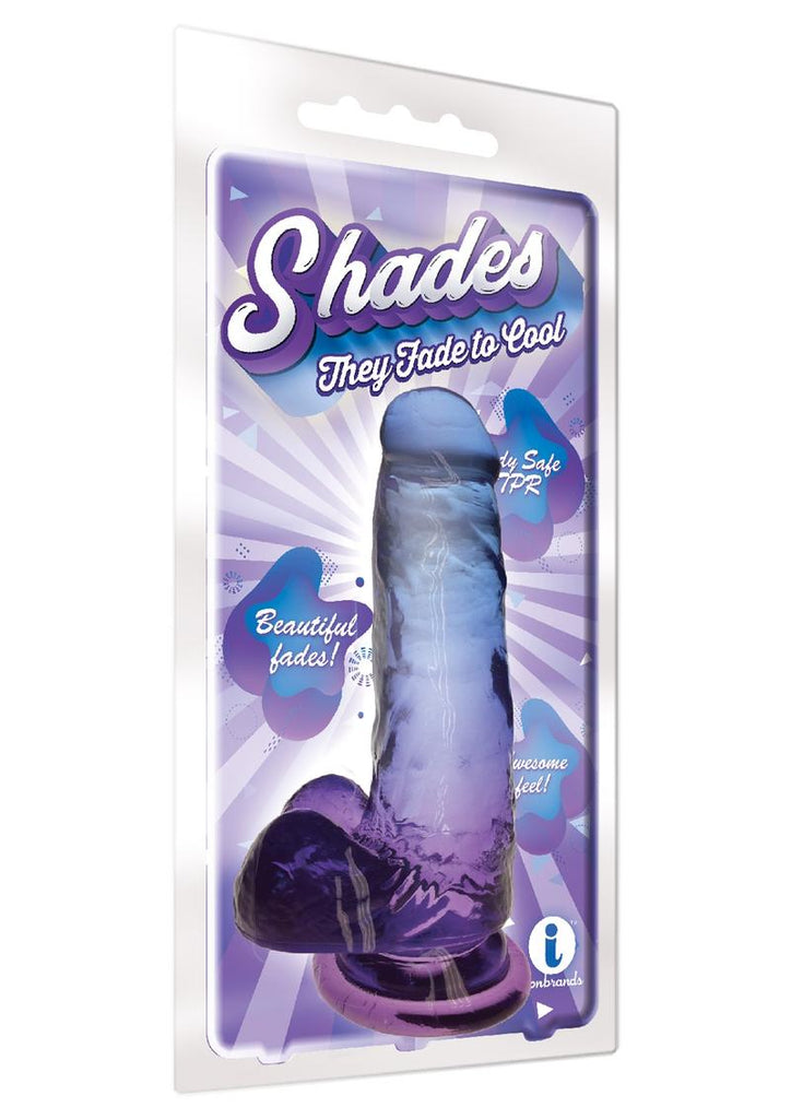 Shades Gradient Dildo - Blue/Purple/Violet - 7in