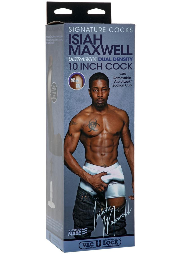 Signature Cocks Isiah Maxwell Dildo - Chocolate - 10in
