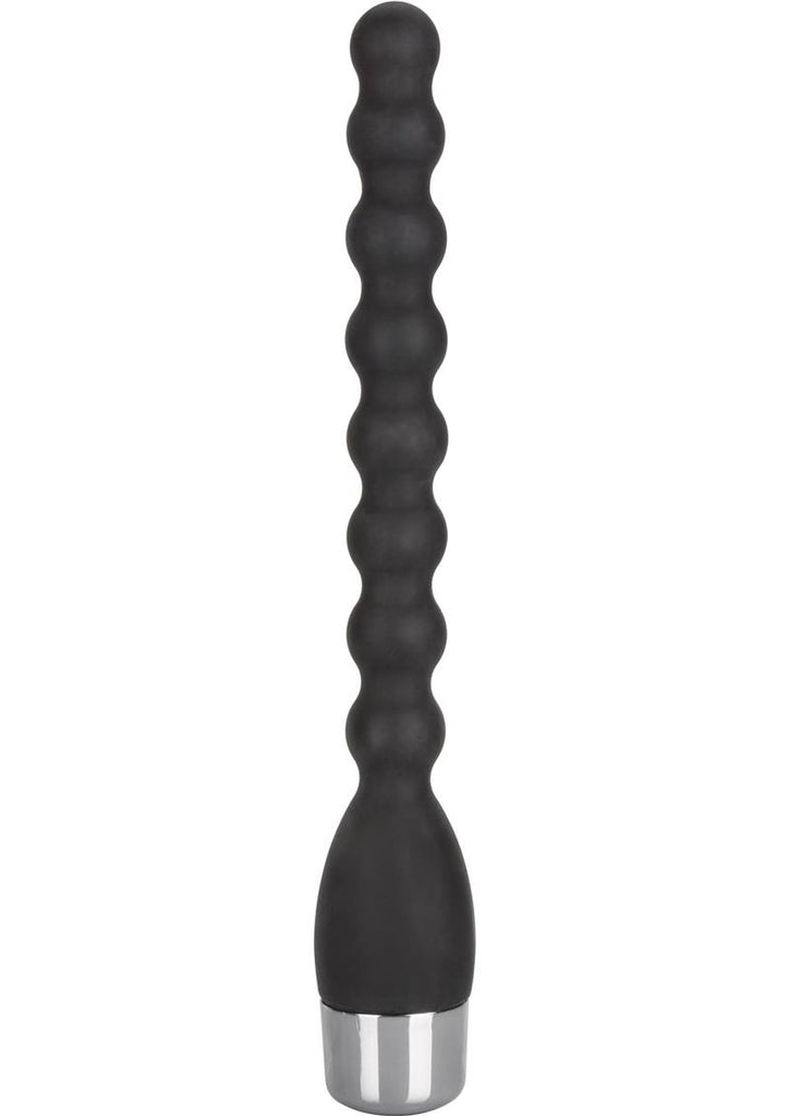 Silicone Bendie Power Probe Anal Beads Waterproof - Black
