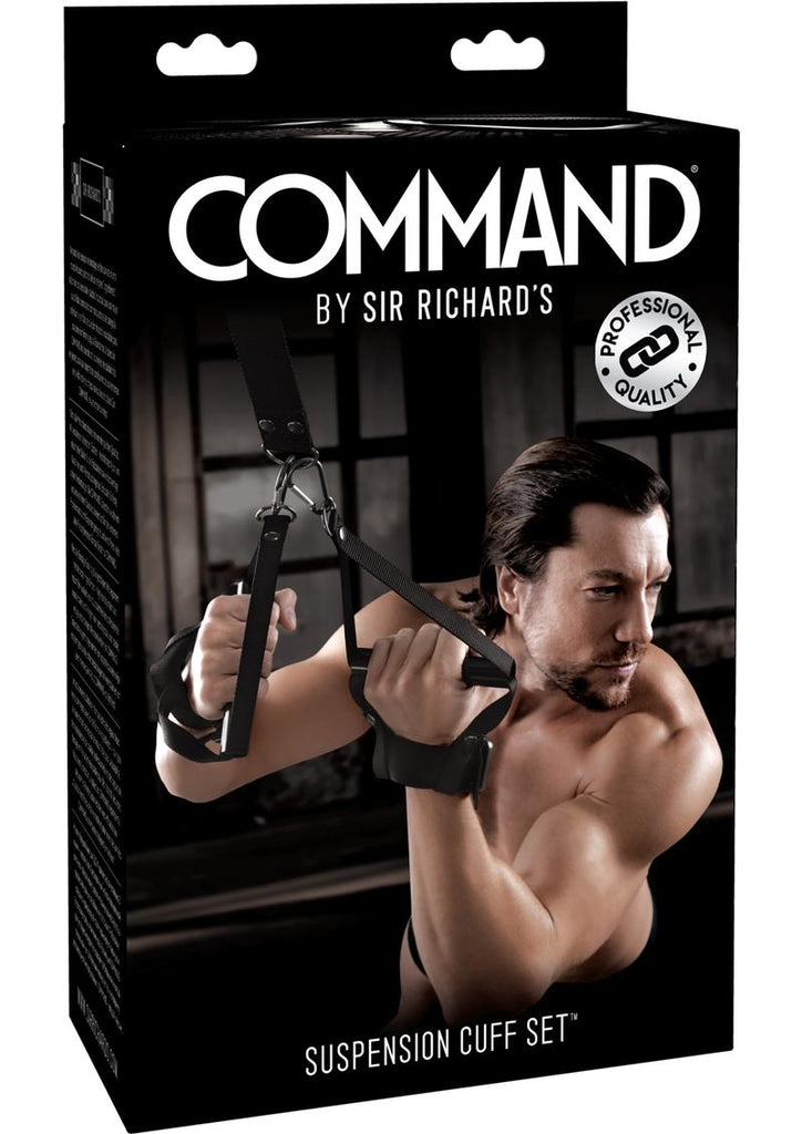 Sir Richard's Command Suspension Cuff Set Black and Stainless - Black/Metal/Steel