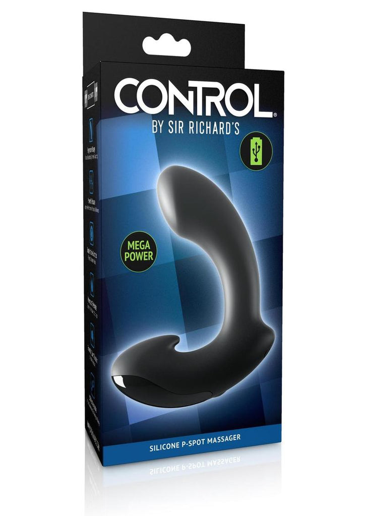 Sir Richard's Control Silicone Prostate Massager Rechargeable Vibrating - Black