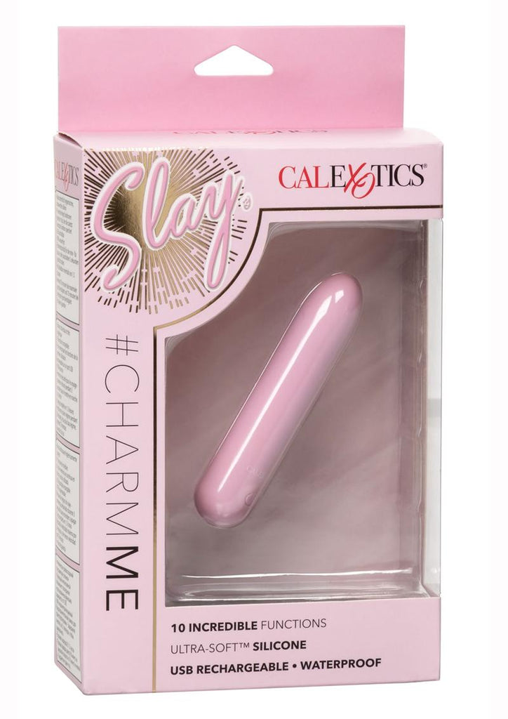 Slay #Charmme Silicone Rechargeable Mini Vibrator - Pink