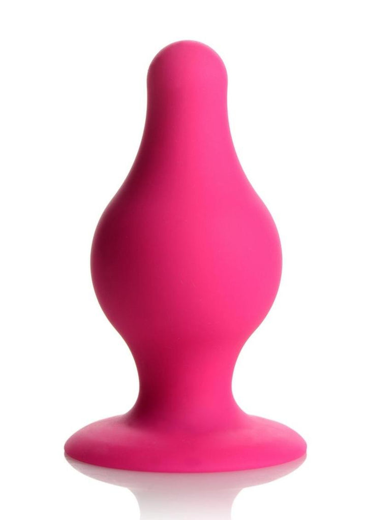 Squeeze-It Squeezable Silicone Tapered Anal Plug - Pink - Small