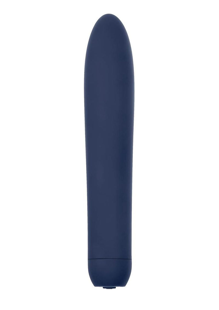 Straight Forward Rechargeable Silicone Vibrator - Blue