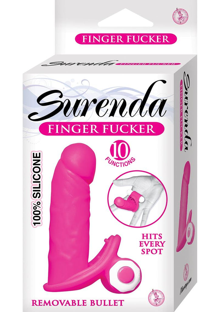 Surenda Finger Fucker Silicone Vibrator - Pink