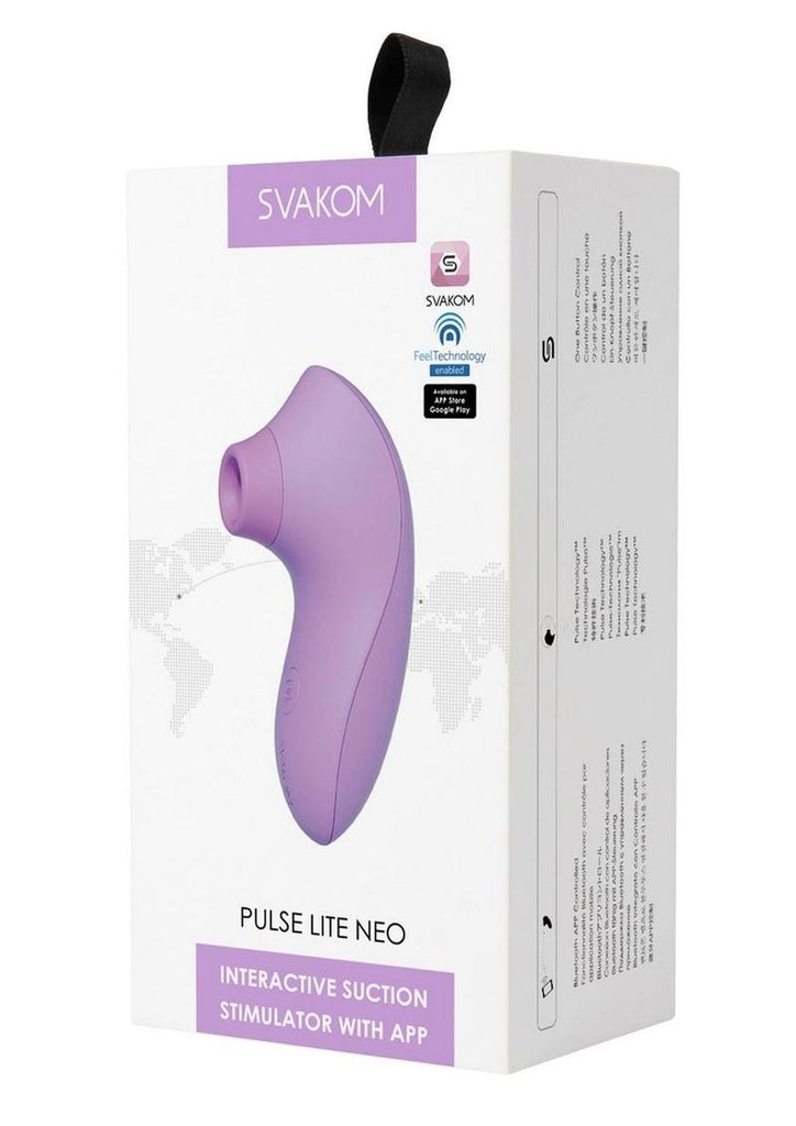Svakom Pulse Lite Neo Interactive Suction Stimulator - Lavender/Purple