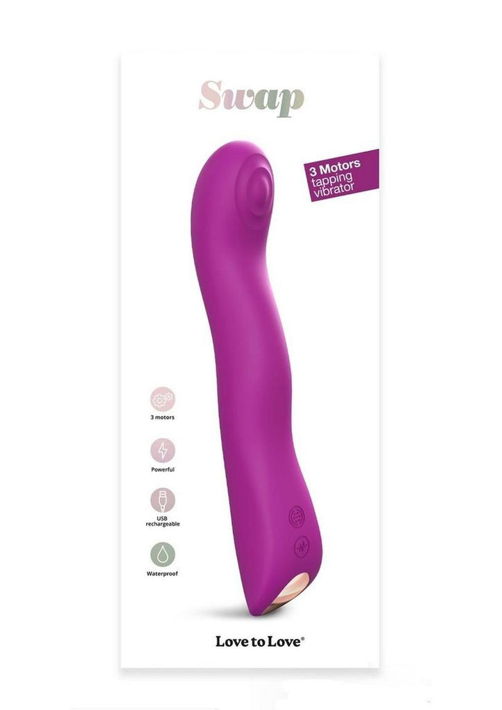 Swap Rechargeable Silicone Vibrator - Sweet Orchid - Purple