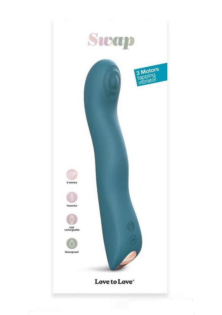Swap Rechargeable Silicone Vibrator - Teal Me - Teal